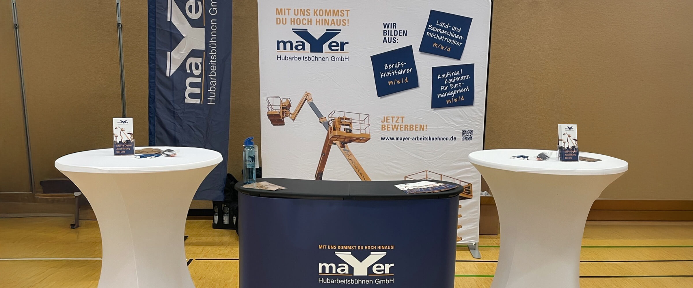 Mayer Arbeitsbühnen Stand auf der Ausbildungsmesse